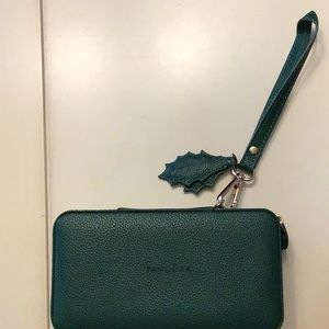 Jewelry box, travel, Pandora, zipper, green NEW